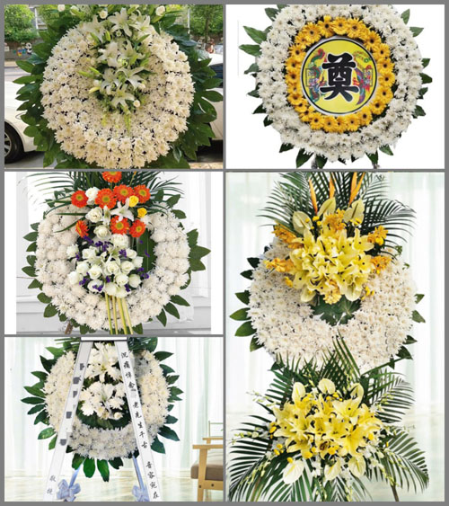 山东聊城莘县柿子园乡花圈速递